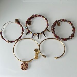 Alex and ani set of 5 bangles
